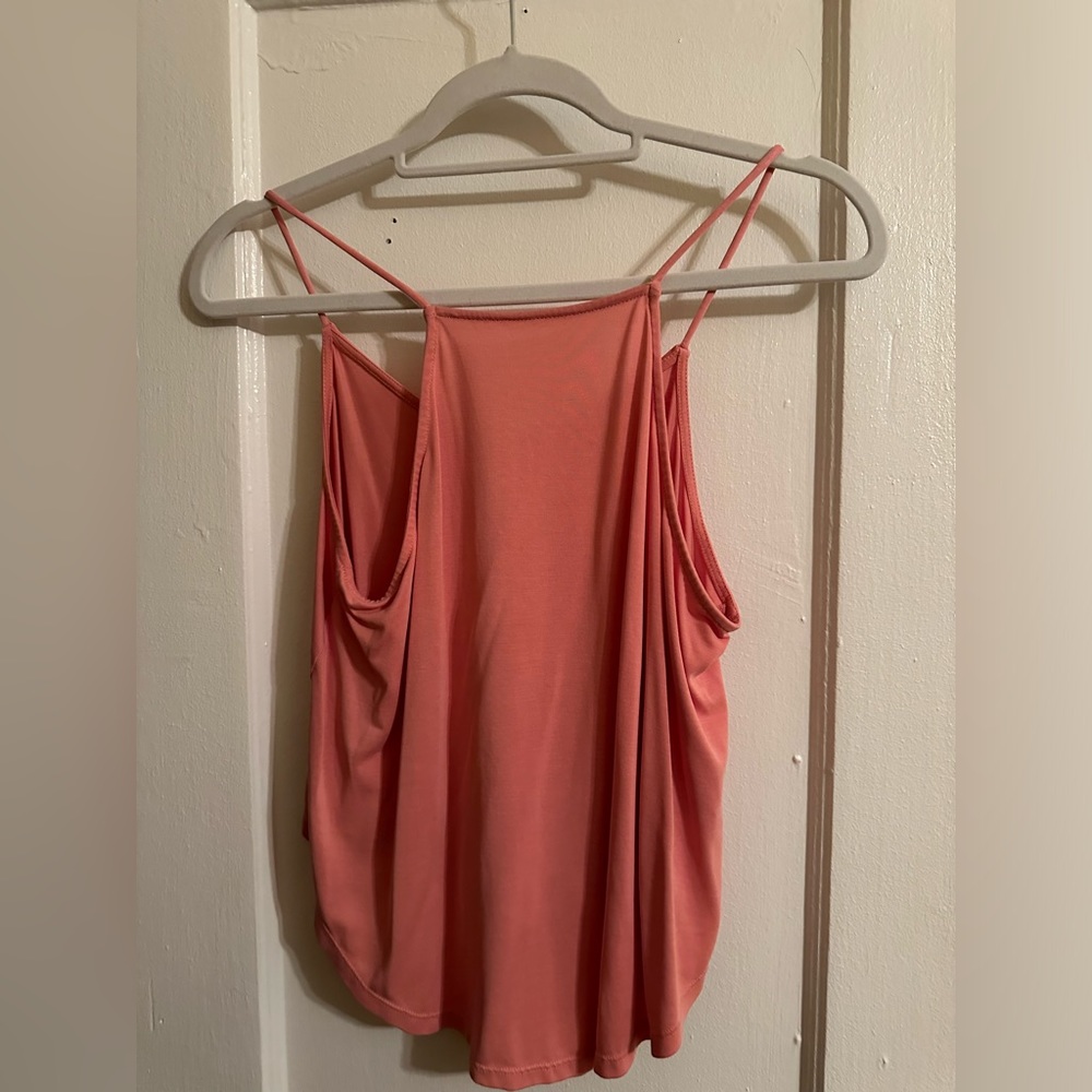 Dusty pink / peach tank top. Breathable, fashionable, and comfortable.